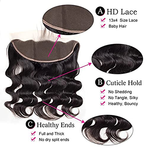 13x4 Lace Frontal Closure 100% Human Hair Natural Look Comfortable Fit - Image 2