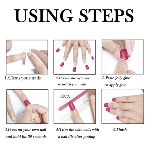 Press on Toenails 24pcs Short Square Fake Toenails Full Cover White Matte False Toe Nails Acrylic Toenails for Women Girls Foot Decor - Image 8