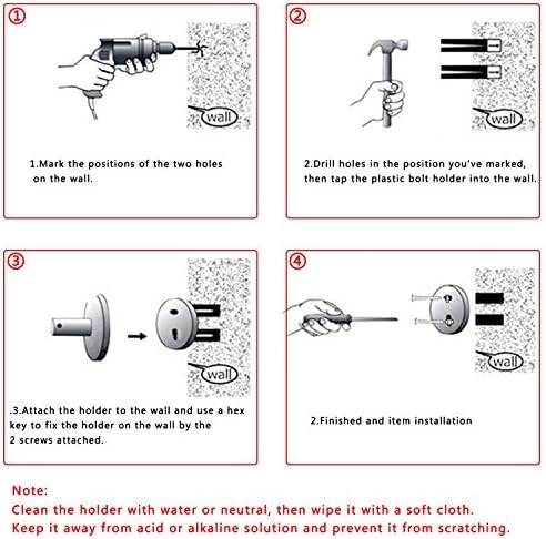 Hair Dryer Holder, Wall Mount Organizer Shelf Rack for Bathroom, Wall Mount with Comb Makeup Brushes Cup,Bathroom Washroom Shower Accessories Storage Organization Aluminum Set - Image 7
