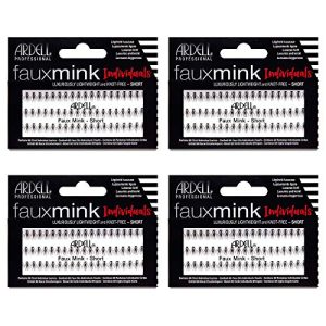 Ardell Short Black Faux Mink Individual Lashes 4 Pack for Natural Look