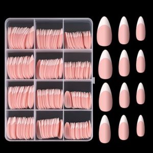 Matte Almond Shape Acrylic Nail Design