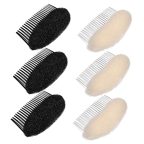 Housoutil 6pcs Sponge Hair Styling Hair Styling Accessories Hair Styling Tools Hair Clips for Curls Hair Ponytail Hair Gems for Women Volumizing Hair Clips Acrylic Hairbrush Women's Curly