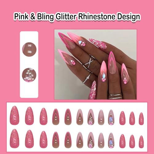 Light Pink French Tip Acrylic Nails - Image 2