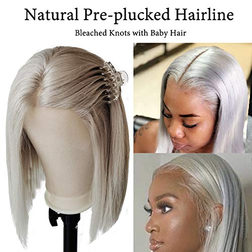 Gray Human Hair Lace Front Wig - Image 2