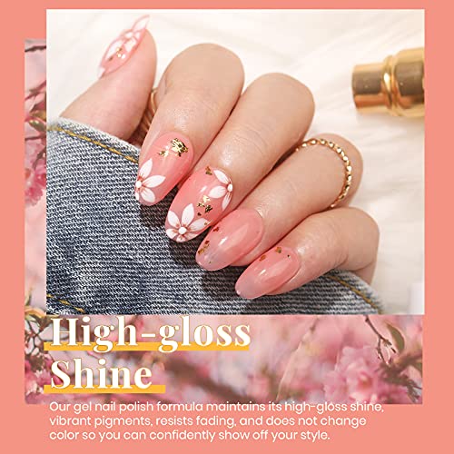 Natural Pink Gel Nail Polish 15ml Long-lasting Vibrant Color for Beautiful Nails - Image 9