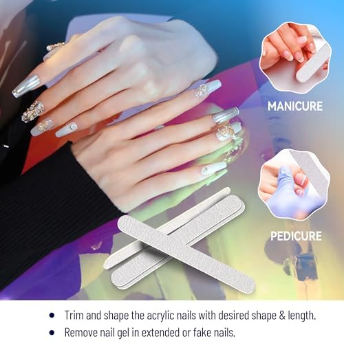 Disposable Zebra Nail Files 80/100 Grit 5 Inch Double Sided Emery Boards for Acrylic Nails Toenails Professional Manicure Pedicure Tools 50Pcs - Image 6