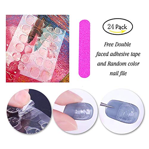 French Tip Acrylic Nails Different Colors - Image 7