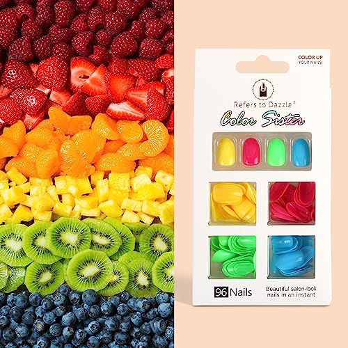 Vibrant Red and Yellow Acrylic Nail Art Set for Creative Designs, 12 Piece Kit - Image 5