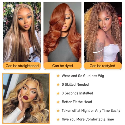 Blonde Full Lace Human Hair Wig for Women, Natural Look, Comfortable Fit, 20 Inch - Image 3