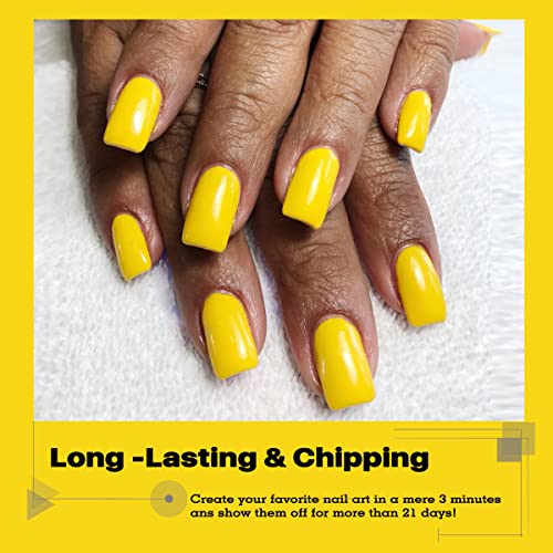 Vibrant Neon Yellow Gel Nail Polish 15ml for Long-lasting Stunning Nails - Image 6