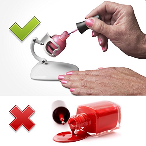 Grip & Tip Nail Polish Holder And Nail Art Surprise - Nail Polish Bottle Holder - Anti-Spill Nail Polish Holder - Handsfree Polish Holder - Tilts for Optimal Angle - Image 4