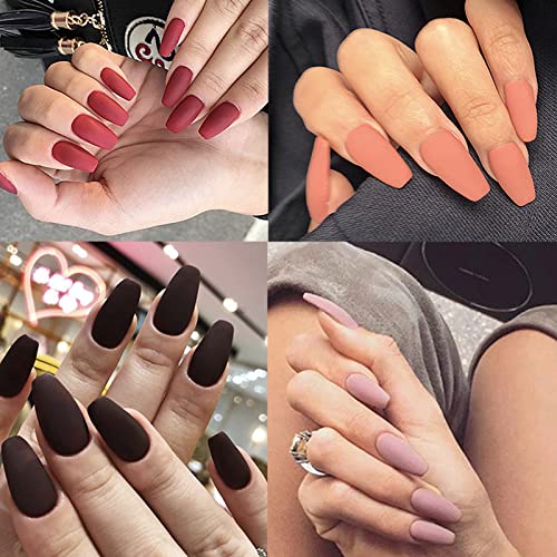 Matte Hot Pink Acrylic Nail Design Kit for Trendy Nail Art Enthusiasts - Image 5