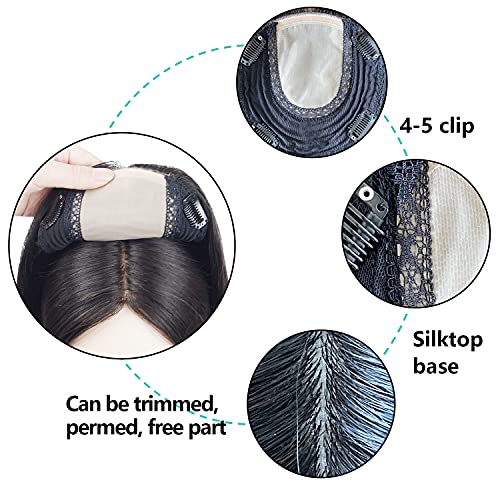 14-Inch Natural Human Hair Topper for Enhanced Volume and Flawless Coverage - Image 4