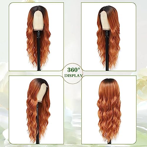 Orange Human Hair Wig - Image 5