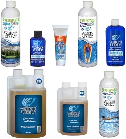 Waters Choice 2 oz. Enzyme Concentrate-6 Month Supply, All-Natural Spa Water Care, Hot Tub Cleaner, Premium Water Care Treatment, No Harsh Spa Hot Tub Chemicals, Gentle on Eyes, Hair and Skin - Image 9