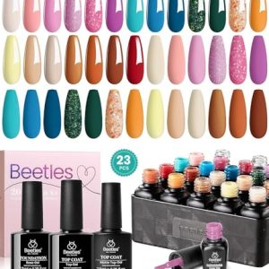 Shimmering 6 Color Glitter Gel Nail Polish Set for Dazzling, Long-Lasting Nail Art