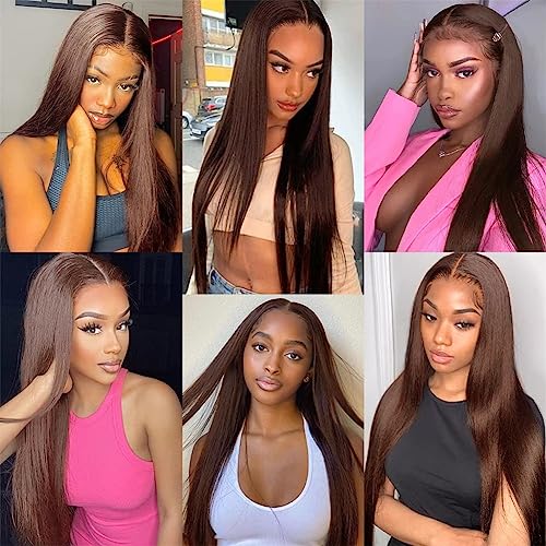 Brown human hair wig, light shade. - Image 6