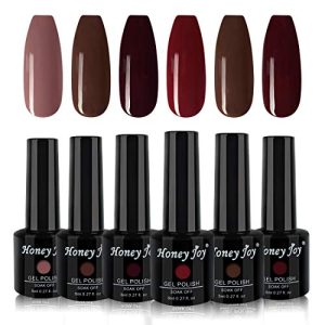 At-Home Quick Gel Nail Polish Kit with 6 Colors, 10ml Each Bottle