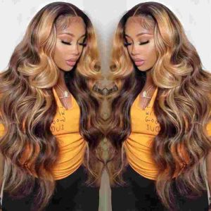 Blonde Full Lace Human Hair Wig for Women, Natural Look, Comfortable Fit, 20 Inch