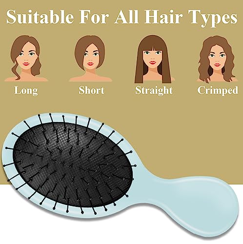 Durable Blue Hair Brush for All Hair Types - Gentle Detangling & Styling - Image 4