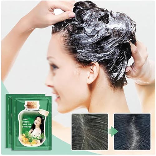Tikieta Hair Dye, Tikieta Plant Hair Dye Shampoo, Plant Bubble Hair Dye Shampoo,Plant Extract Bubble Hair Color Shampoo, Natural Plant Hair Dye And Hair Care 2 In 1 (Chestnut Brown) - Image 2