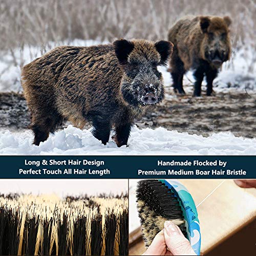 Premium shark camo wave brush- wave brush medium-Made with Boar Bristles for 360 - Image 3