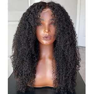 13x4 Lace Front Brazilian Kinky Curly Human Hair Wig for Women, 150% Density, Natural Look