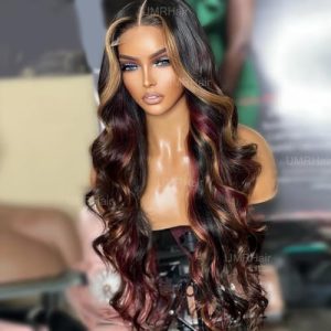 Budget 22-Inch Red Lace Front Human Hair Wig for Women Natural Look