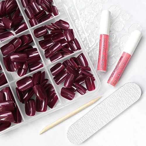 Medium Length Square Acrylic Nails - Image 6