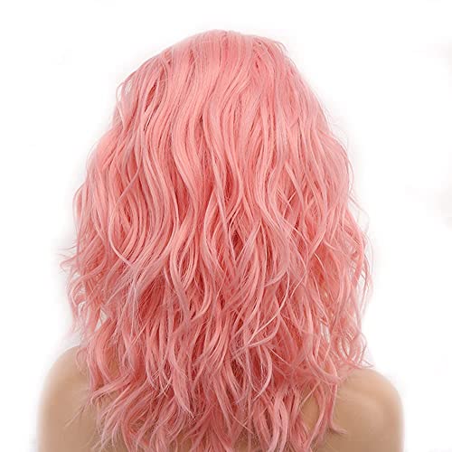 Hot Pink 22 Inch Long Human Hair Wig for Women Natural Look - Image 3