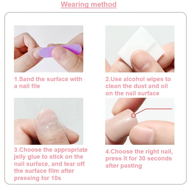 24 Piece Set Clear Acrylic Nails for a Stunning Transparent Manicure Durable Quality - Image 6