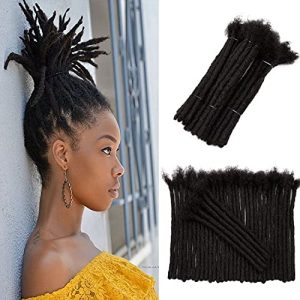 Authentic High-Quality Human Hair Dread Extensions Natural Look Easy Styling 18 Inch
