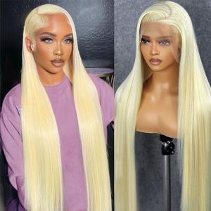 613 13x6 Lace Front Wig Human Hair HD Lace Blonde Lace Front Wigs Human Hair 200% Density Blonde Wig Human Hair(30inch Straight 613 HD Lace Frontal Wig 13x6)