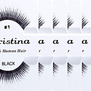 Soft, Natural Look 10 Pairs Real Human Hair Eyelashes for Everyday Wear