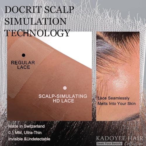 KADOYEE Body Wave Lace Front Wigs Human Hair 180 Density 13x4 HD Lace Front Wigs Human Hair Pre Plucked Glueless Wigs Human Hair Frontal Wigs with Baby Hair for Black Women 28 Inch - Image 5