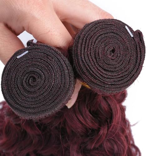 Wine Red Human Hair Bundles Dark Burgundy Bundles 99J Red Kinky Curly Human Hair Bundles 22 24 26 Inch Grade 8A Remy Hair 3 Bundles Wine Red Curly Bundles Hair Extensions - Image 3