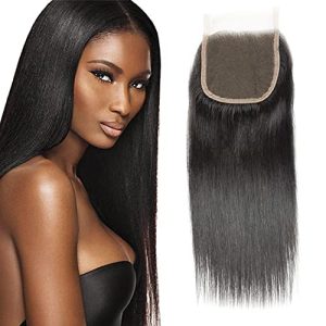 High-quality human hair lace closure for natural-looking hairstyles.