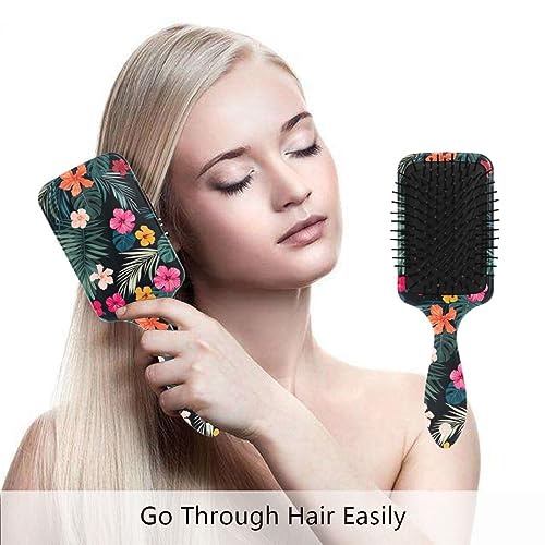 Vibrant Handle Colorful Bristle Detangling Hairbrush for Effortless Styling - Image 4