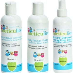 METICULICE Natural Head Prevención de piojos Shampoo, Conditioner, & Repel Spray - Effective Against Lice - Proteger a niños y adultos Hair - Mango & Peppermint Scent - 8 Fl. Oz