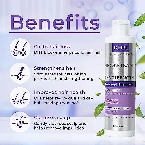 Dandruff Relief Shampoo for Dry Flaky Scalp Hair Care 12 oz Bottle - Image 4