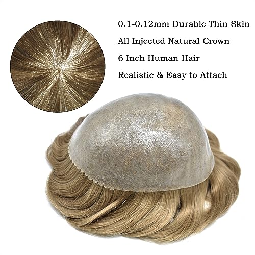 Men's 7x1 European Hair Toupee 6 Inch Short 120% Density - Image 5