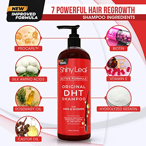 DHT Blocker Shampoo and Conditioner for Hair Loss With Biotin For Men, Women, Anti-Hair Loss Treatment, Rosemary Leaf Oil and Asparagus Extracts, for Thinning Hair (Shampoo and Conditioner) - Image 4