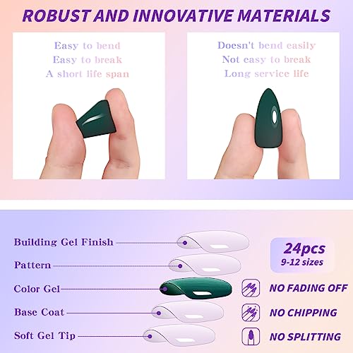 Green Under Acrylic Nails - Image 4