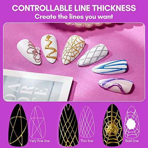Makartt Clear Spider Gel for Nail with Nail File Bundle, Gel Nail Paint Drawing 3D Spider Gel Nail Art Polish, 100/180 Grit Nail Files for Acrylic Nails Gel - Image 2