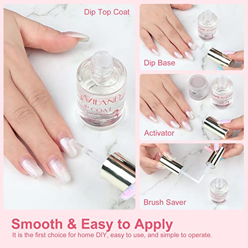 Pink White Powder Acrylic Nails - Image 9