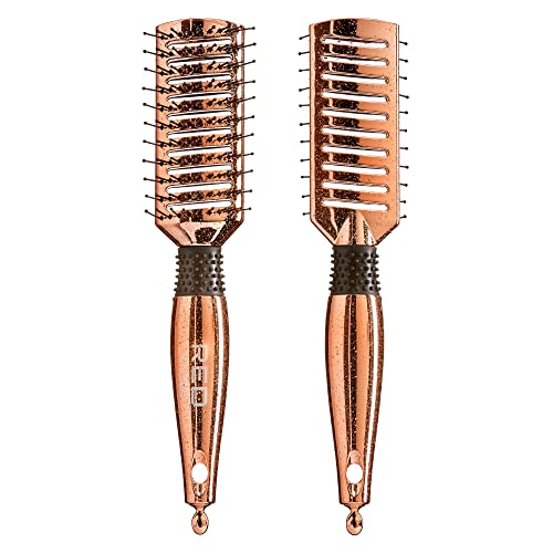 Durable Cold Steel Hairbrush, Long-Lasting Styling, Easy Use, Black Finish - Image 2