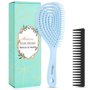 Hair Brush, Hair Detangling Brush with Ultra-soft Bristles Brush Easily Glide Through Tangles for Women Men Kids All Hair Types Wet Dry Hair, Vented Brush for Faster Blow Drying(Oval)