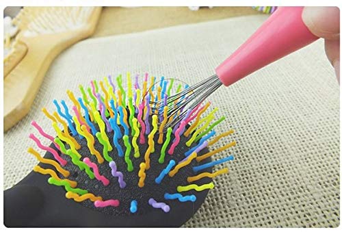 Gentle White Fuzz Hair Brush for Daily Care - Easy Cleaning, Standard Size - Image 8