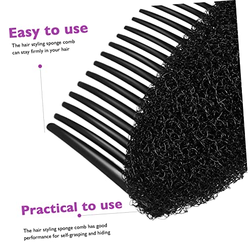 Housoutil 6pcs Sponge Hair Styling Hair Styling Accessories Hair Styling Tools Hair Clips for Curls Hair Ponytail Hair Gems for Women Volumizing Hair Clips Acrylic Hairbrush Women's Curly - Image 3