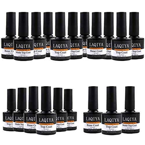 Nail Polish Base and Top Coat Duo Set 15ml Each for Smooth Long-Lasting Wear